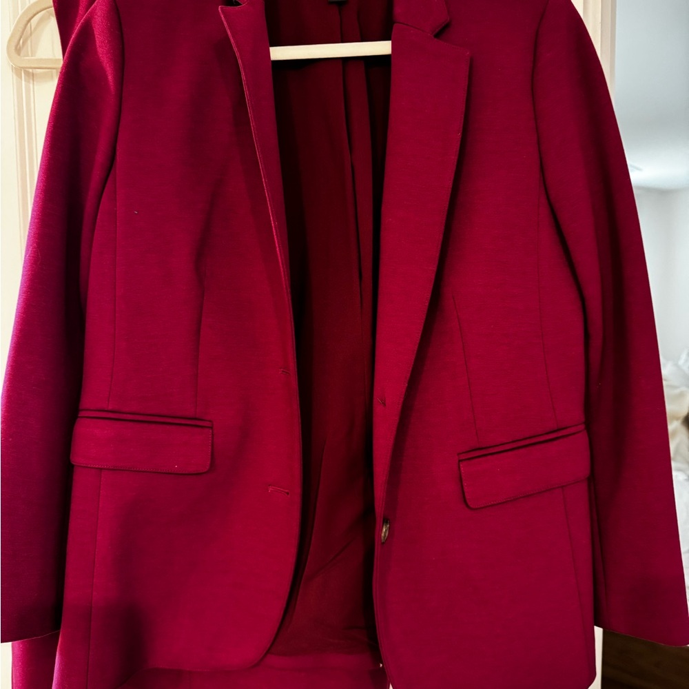 Ann Taylor Red Blazer Suit Jacket